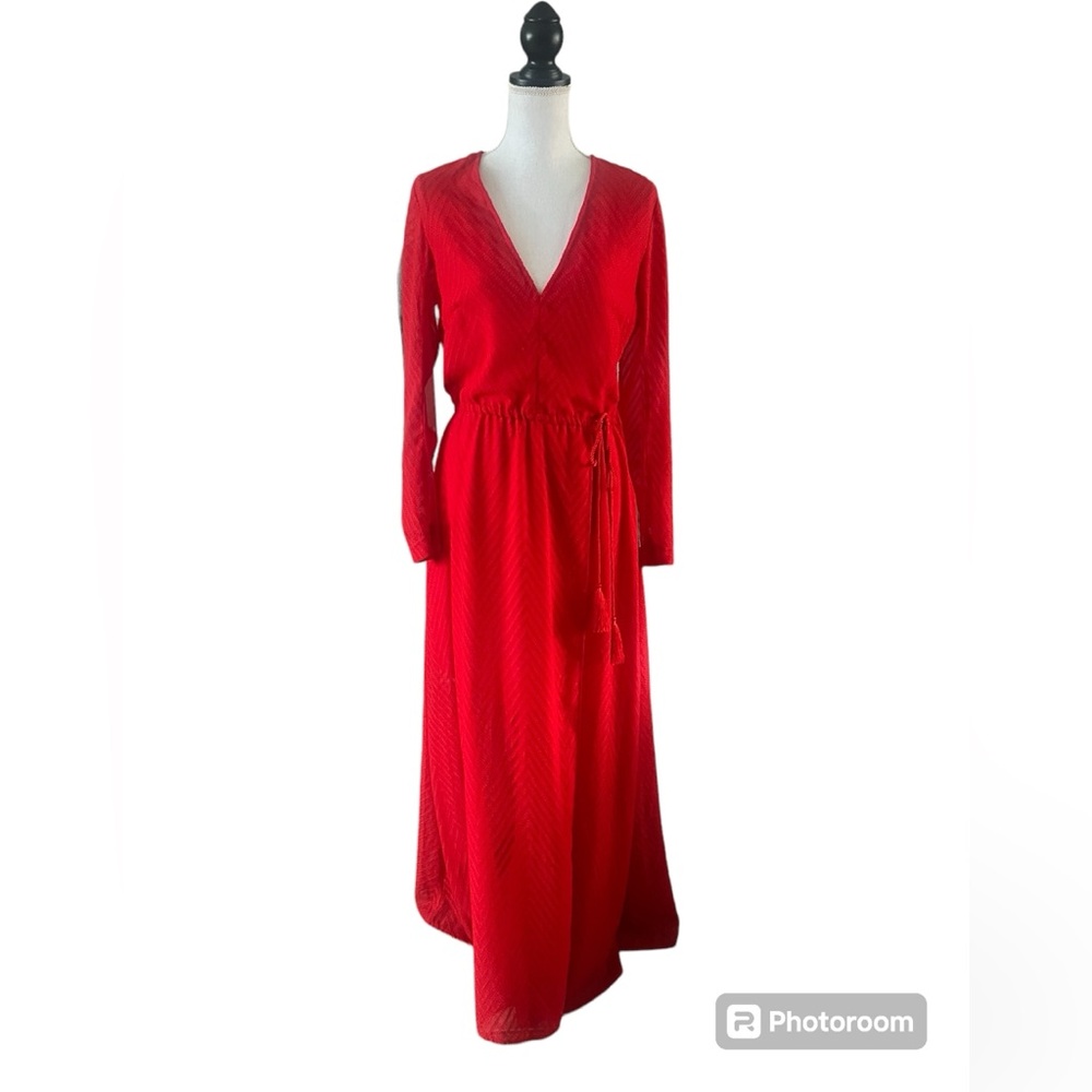 H&M red sheer dress 🩷